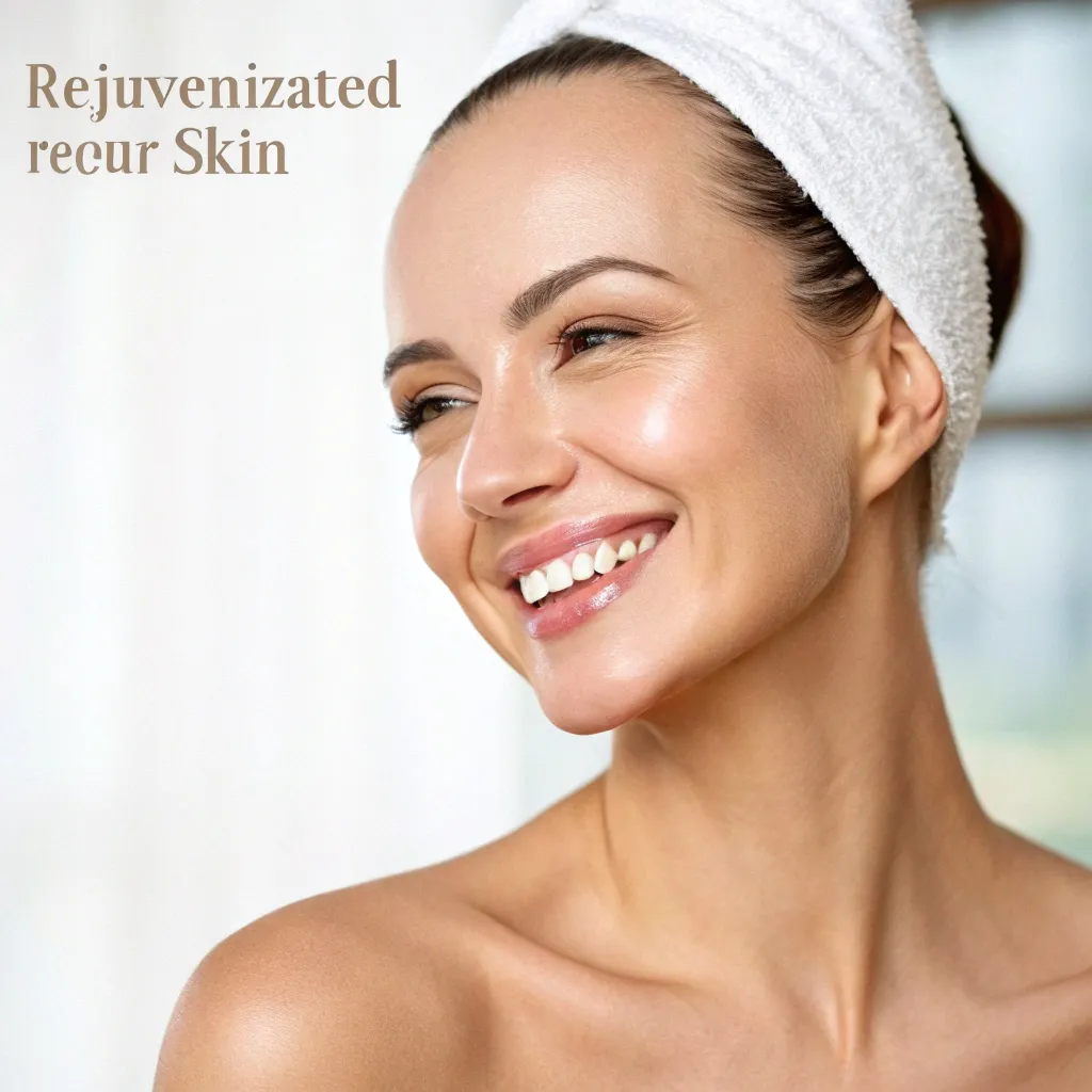 Woman with rejuvenated skin