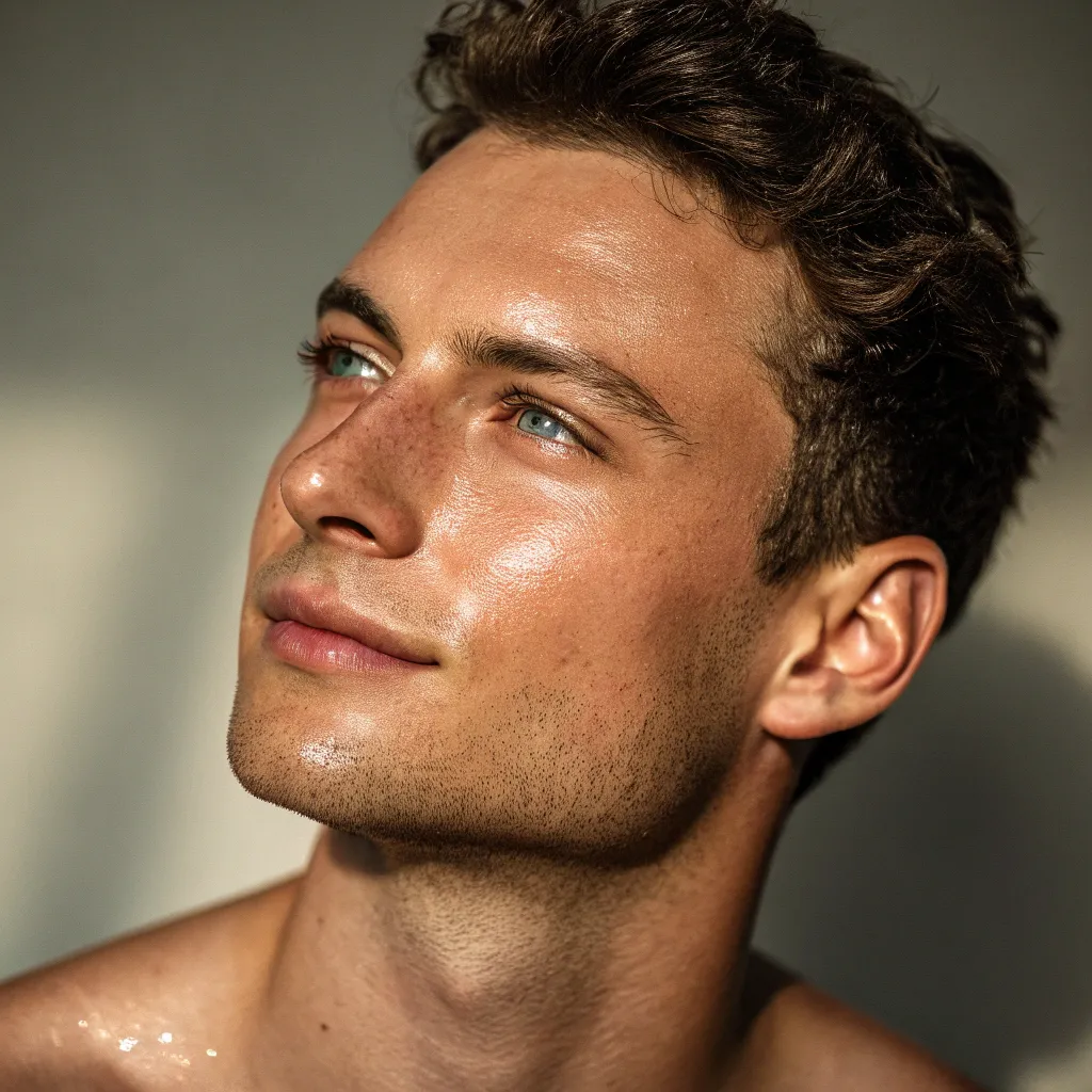 Man with radiant skin